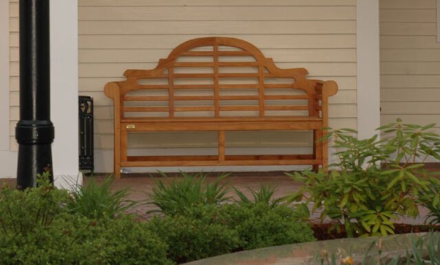 Goldenteak Teak Lutyens Bench at Bank