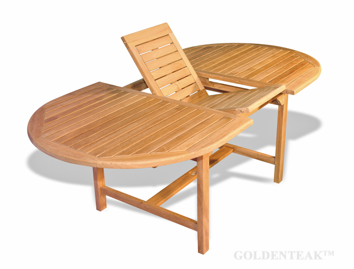 Teak Oval Extension Table - Goldenteak