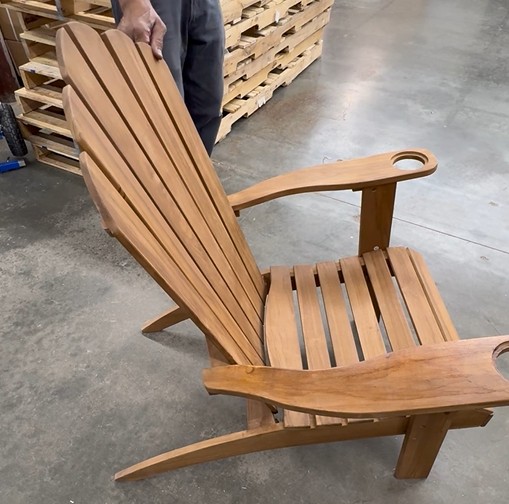 Video of Bix Box Store Teak Adirondack flexing (no rigidity)