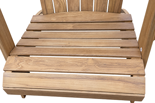 Big Box Store CC Teak Adirondack Chair has slats that are screwed on over the frame