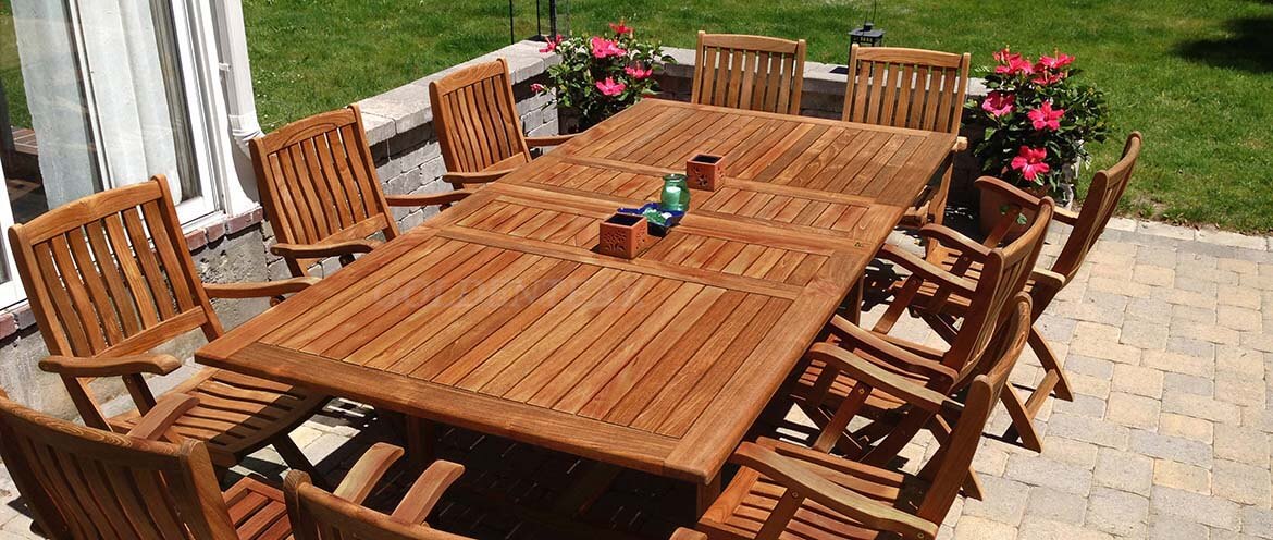 Teak Patio Dining Sets seat from 2 to 14