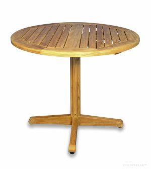Teak Pedestal Table Round 36 inch