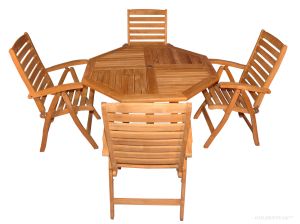 Teak Outdoor Dining Set Octagon Table (52