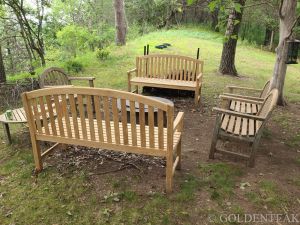 Teak bench top discount