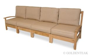 Teak Sectional Sofa - 113.5 inch | Teak Outdoor Sofa