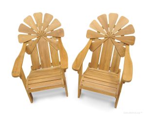 Teak Adirondack Chair Petals - PAIR