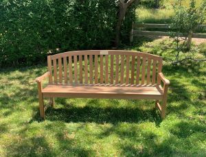 Teak Curved Top Bench - Aquinah 6 Ft - Goldenteak Customer Photo and Review