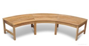 Teak Circular Curved Backless Bench from our Westminster Collection 83 in W