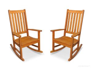 Teak Outdoor Rocking Chair PAIR ,  Carolina Collection