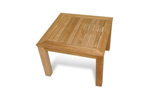 Premium Teak End Table 24in Sq, 18in H | Teak Outdoor Furniture