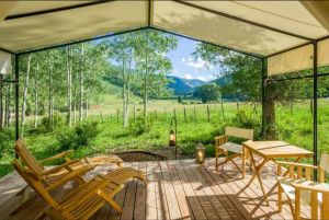 Teak Outdoor Furniture - Dunton River Glam Camping Colorado