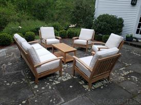 Deep Seating Club Chairs, Sofa, Coffee Table - Private Residence Massachusetts - Customer Photo