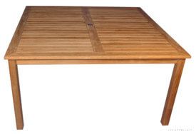Teak 60 inch Square Dining Table