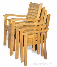 Tisbury Teak Stacking Chair set of 4