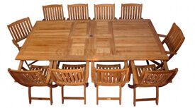 Teak Outdoor Dining Table and Chairs Set Tuscan - 1 |  Premium Teak