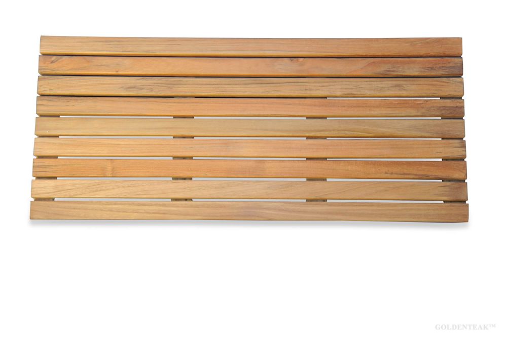 Teak Shower Mat , Door Mat, 32 X 14 - Teak Bath & Spa Furniture