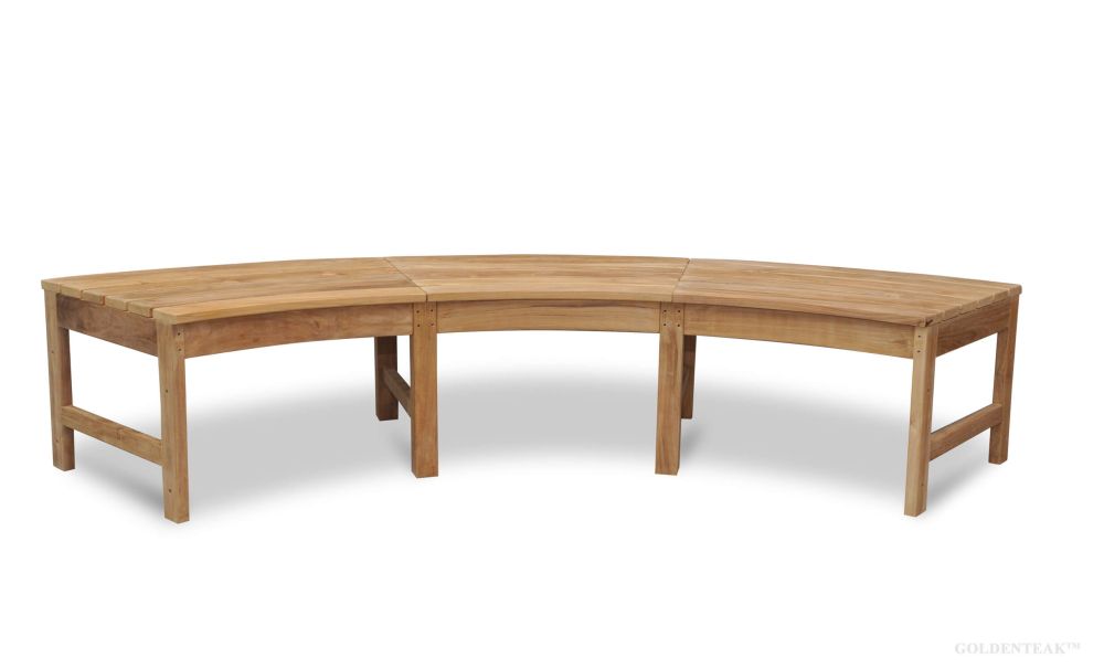 Circa 5 ft. radius curved backless bench