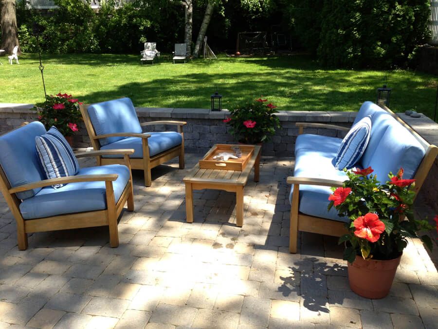 Teak Deep Seating Outdoor Love Seat Chappy Collection Discount