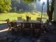 Teak Patio Dining Set Extension Table Folding Chairs -customer photo