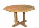 Teak Octagon Dining Table, Dia 51 inch, 48 inch between flats
