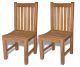 Teak Block Island Side Chair Without arms - PAIR