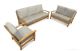 Set of Teak Deep Seating Club Chair (Chappy-1), Love Seat (Chappy-2) and 3 Seater Sofa (Chappy-3)