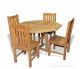 Teak Patio Dining Set, Octagon table and 4 Block Island Chairs