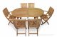 Teak Dining Set Oval Ext Table and 6 Providence Chairs