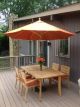 Teak Patio Set Sutton Table and 4 Stacking Chairs - customer photo