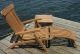 Teak Steamer Chair and End Table on Dock - Customer Photo