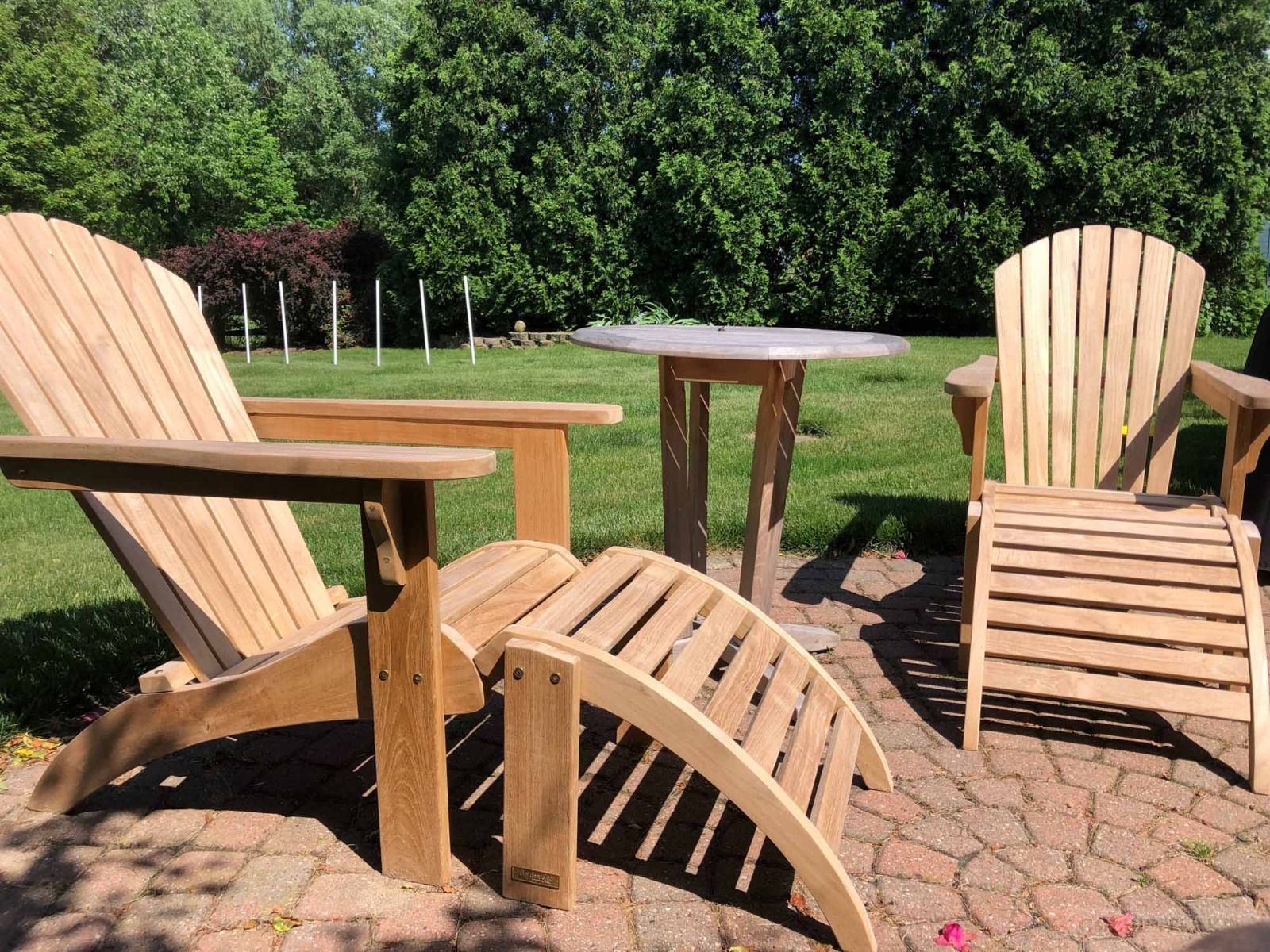 Teak Adirondack Chair Pair Set Goldenteak