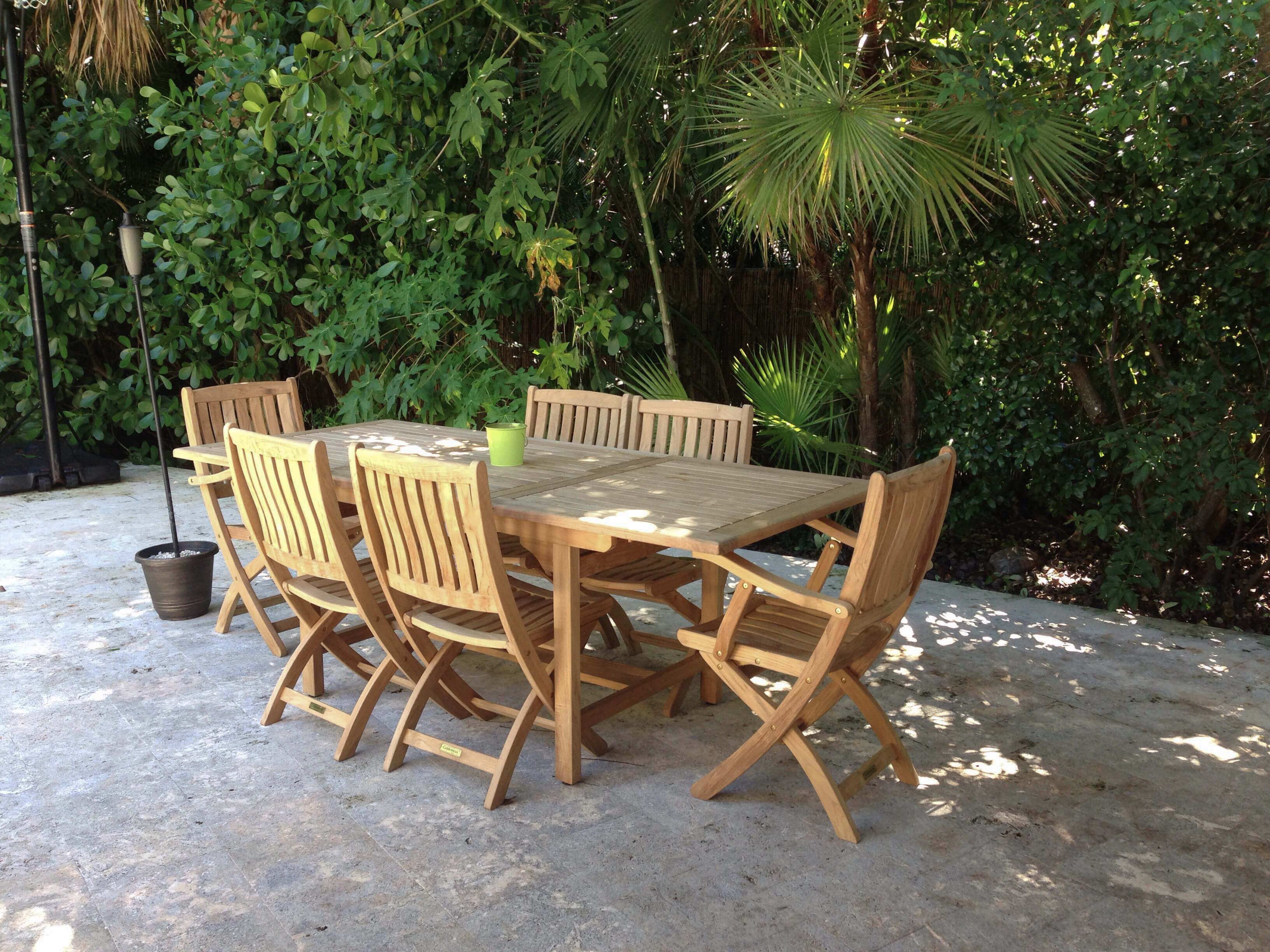 Teak Folding Chairs - Harborside® Folding Chair With Arms