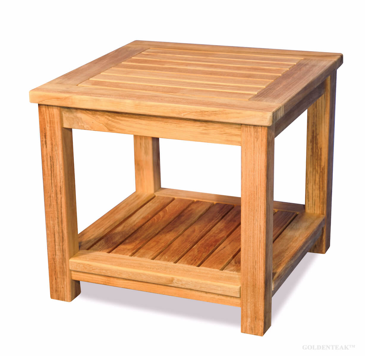 Teak Small Veranda Side Table - round teak coffee table