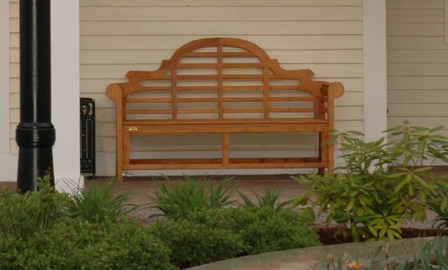 Goldenteak Teak  Lutyens Bench at Bank