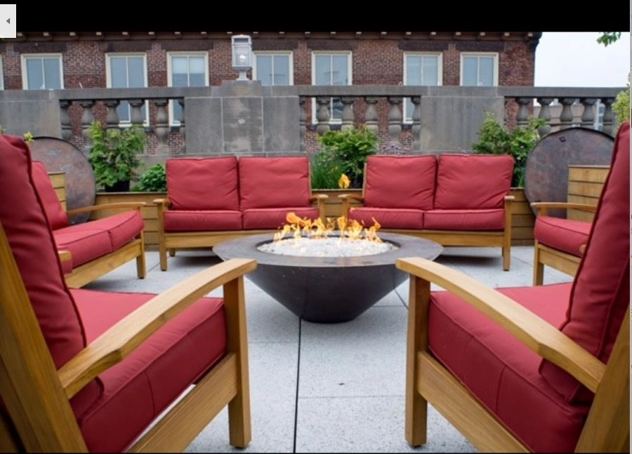 Roof Top Restaurant using Goldenteak's Teak Deep Seating