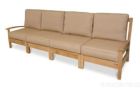Teak Deep Seating Sectional; Sofa 113 inch