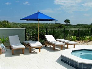 Goldenteak Teak Chaise Lounge Sun Loungers in Florida