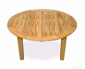Teak Round Coffee Table 36 inch Dia, 17 in H