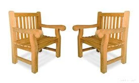 Teak Hyde Park Chair Pair Set