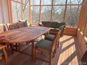Teak Patio Dining Set, Deep Seating - customer photo
