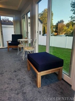 Teak Deep Seating Sofa, Club Chair Ottoman side table customer photo