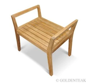 Teak Shower Bench With Arms - Wide , ADA Compliant