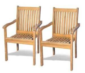 Teak Stacking Chair Tisbury - PAIR