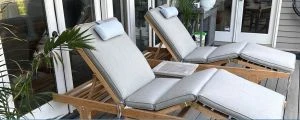 Teak Chaise Lounger- Dove Cushions - GOLDENTEAK customer photo
