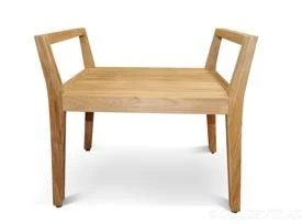 Teak Shower Bench with arms Wide - ADA compliant.
