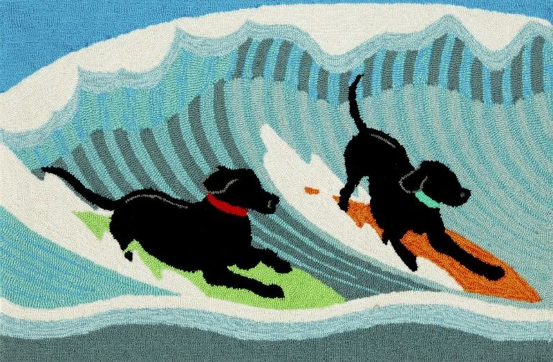Outdoor Rug - Dogs Sea Outdoor Rug - at Goldenteak