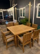 Teak Patio Dining Set for 8, 60in Sq. Table | Premium Teak