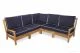 Teak Deep Seating Sectional SET with standard cushions - Belvedere Collection