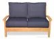 Teak Love Seat Outdoor Deep Seating Chappy Collection with Cushions