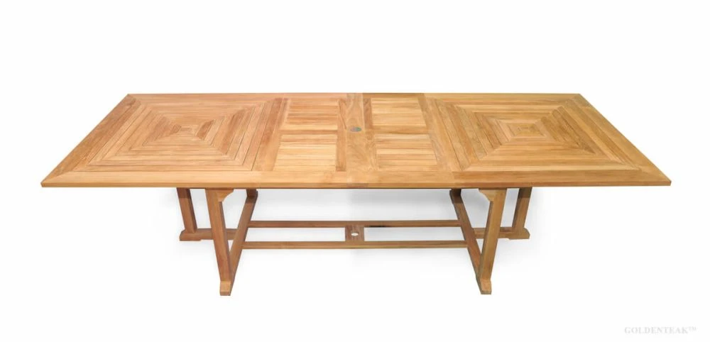 Nantucket Grand Teak Extension Table - Seats 12-14 | GoldenTeak